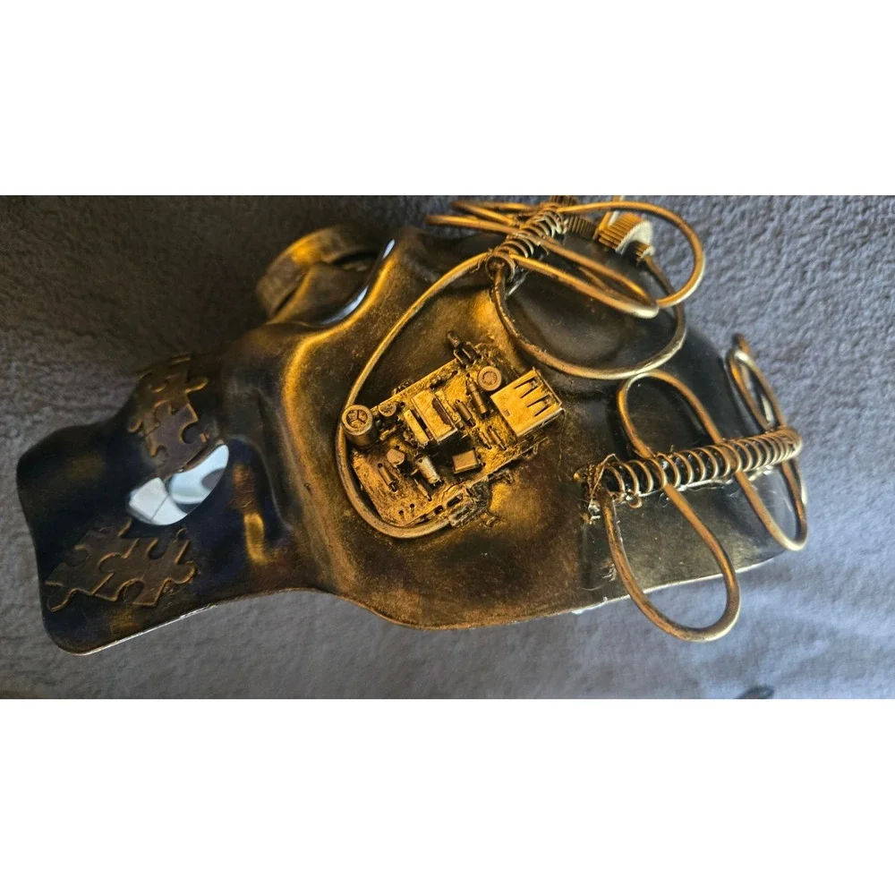 Steampunk Skull Mask Goggles Gears Costume Accessory Halloween Party Cosplay‎